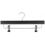 Wooden trouser hanger, DONAU HOME, 35x17x1.2cm, 10 pcs., black