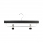 Wooden trouser hanger, DONAU HOME, 35x17x1.2cm, 10 pcs., black