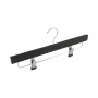 Wooden trouser hanger, DONAU HOME, 35x17x1.2cm, 10 pcs., black
