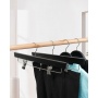Wooden trouser hanger, DONAU HOME, 35x17x1.2cm, 10 pcs., black