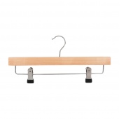 Wieszak na spodnie drewniany DONAU HOME, 35x17x1,2cm, 10 szt., naturalny