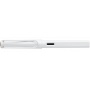 Fountain pen LAMY Safari 0B1 All White, 6 multicoloured rings, M nib