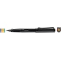 Fountain pen LAMY Safari 0B2 All Black, 6 multicoloured rings, EF nib