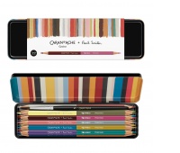 Kredki dwukolorowe CARAN D'ACHE Paul Smith Ed5 Bicolor, pędzelek, 12 szt., w pudełku, mix kolor&oacute;w