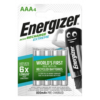 RECHARGEABLE ENERGIZER EXTREME AAA /4 SZT.