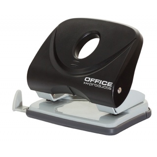 Hole punch, OFFICE PRODUCTS, punches up to 30 sheets, plastic, black