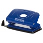 Hole punch, OFFICE PRODUCTS, punches up to 12 sheets, metal, blue