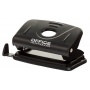 Hole punch, OFFICE PRODUCTS, punches up to 12 sheets, metal, black