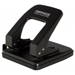 Hole punch, OFFICE PRODUCTS, punches up to 40 sheets, metal, black