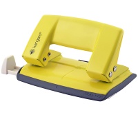 Hole punch, KANGARO Aion-10G/S, punches up to 10 sheets, metal, in a PP box, yellow