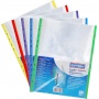 Punched pockets, for protecting documents, DONAU, PP, A4, crystal, 40mikr., coloured edge - assorted colours, 25 pcs