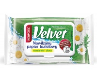 Papier toaletowy celulozowy VELVET Rum&Aloe, nawilżany, 42 listki, biały