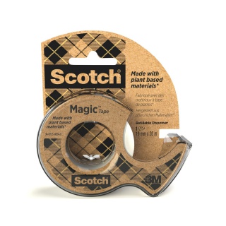Office sticky tape, eco-friendly, SCOTCH® Magic™ (9-1920D), matte, with dispenser, 19mm, 20m