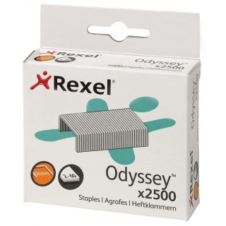 Zszywki REXEL Odyssey, 9mm, 2500szt., wysokowydajne, srebrne, Zszywki, Drobne akcesoria biurowe