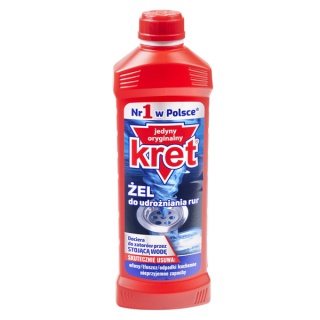 Pipe unclogging gel, KRET, 500 ml