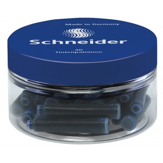 Cartridges for pens SCHNEIDER, plastic jar, 30pcs, blue