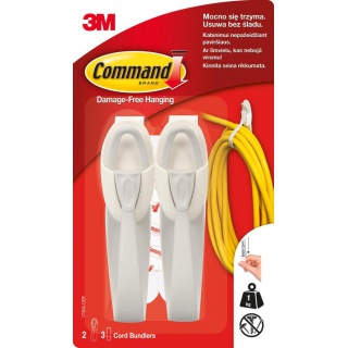 Cable holders for COMMAND™ (17304 PL), large, white