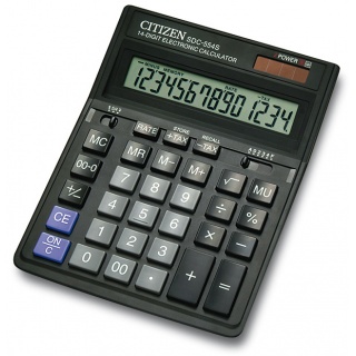 Office calculator, CITIZEN SDC-554S, 14-digit, 199x153mm, black