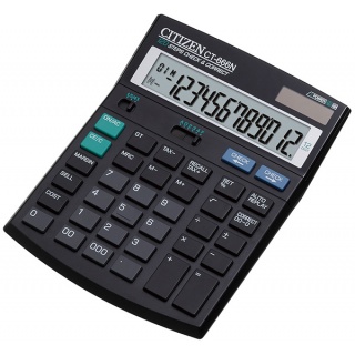 Office calculator, CITIZEN CT-666N, 12-digit, 188x142mm, black