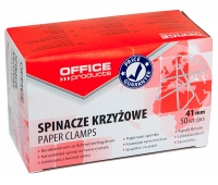 Paper clips, cross, OFFICE PRODUCTS, 41mm, 50pcs, silver