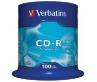 Płyta CD-R VERBATIM, 700MB, prędkość 52x, cake, 100szt., ekstra ochrona