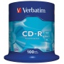 CD-R VERBATIM, 700MB, speed 52x, cake, 100 pcs, extra protection
