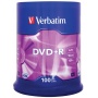DVD+R VERBATIM AZO, 4.7GB, speed 16x, cake, 100 pcs, matt silver