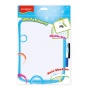 Dry-wipe whiteboard, KEYROAD, for children with a marker, 25x18cm, assorted colours