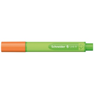 Cienkopis SCHNEIDER Link-It, 0,4mm, pomarańczowy, Cienkopisy, pióra kulkowe, Artykuły do pisania i korygowania