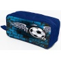Pencil bag, DONAU Soccer Style, without contents, 20x8x5.5cm, blue