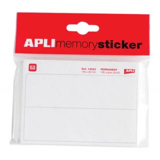 Mailing labels APLI, pad, 100x30mm, 50 sheets, white