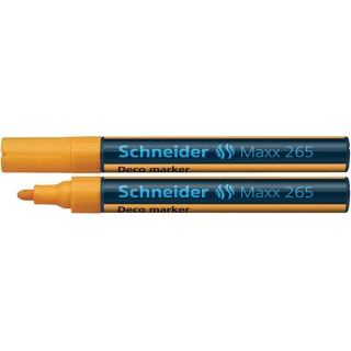 Marker kredowy SCHNEIDER Maxx 265 Deco, okrągły, 2-3mm, zawieszka, pomarańczowy, Markery, Artykuły do pisania i korygowania