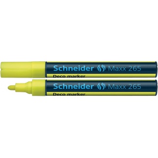 Chalk marker SCHNEIDER Maxx 265 Deco, round, 2-3mm, pendant, yellow
