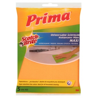 Multipurpose cloth, PRIMA Maxi "Like cotton", 5 pcs, yellow