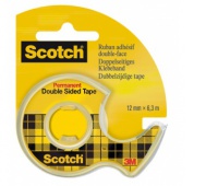 Taśma biurowa, dwustronna SCOTCH® (136D), z dyspenserem, 12mm, 6, 3m