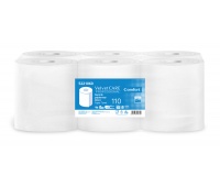 Cellulose paper towels roll VELVET Professional Maxi, 2 layers, 550 sheets, 6pcs, white