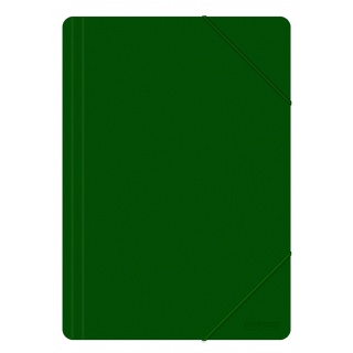 Teczka z gumką OFFICE PRODUCTS, A4, PP, 500mikr., 3-skrz., zielona, Teczki płaskie, Archiwizacja dokumentów