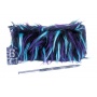 Flat Pencil Case MEMORIS Fluffy, zipped, black