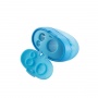 Pencil sharpener KEYROAD Tri 3, plastic, triple, with container, display packing, color mix