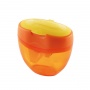 Pencil sharpener KEYROAD Tri 3, plastic, triple, with container, display packing, color mix