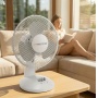 Desktop fan ESPERANZA Zephyr, 23cm, white-gray, Fans, Office equipment