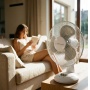 Desktop fan ESPERANZA Zephyr, 23cm, white-gray, Fans, Office equipment