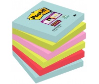 Post-it® Super Sticky Notes MIAMI Colours, 6 Pads, 76 mm x 76 mm