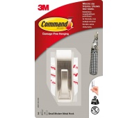 Hak COMMAND™ (MR01-BN), metalowy, mały, srebrny