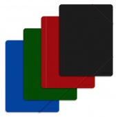 Teczka z gumką OFFICE PRODUCTS, A4, PP, 500mikr., 3-skrz., mix kolorów