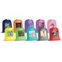 School Drawstring Sack GIMBOO, with a print, assorted colors