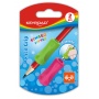 Gumka uniwersalna KEYROAD Pencil Grip, 2szt., blister, mix kolorów, Plastyka, Artykuły szkolne