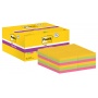 Karteczki samoprzylepne POST-IT&reg; Super Sticky (622-P24SSCOL), 47,6x47,6mm, 90 kart./bloczek, 18 + 6 bloczk&oacute;w GRATIS, mix kolor&oacute;w, Bloczki samoprzylepne, Papier i etykiety, EKO-CERT