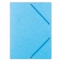 Teczka z gumką OFFICE PRODUCTS, preszpan, A4, 390gsm, 3-skrz., jasnoniebieska, Teczki płaskie, Archiwizacja dokumentów