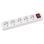 Extension Leads OFFICE PRODUCTS, 5 sockets, 1,5m, switch, white